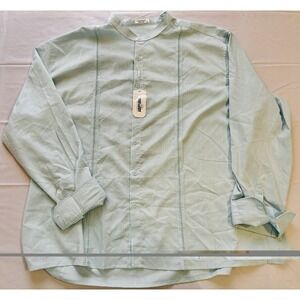 NWT Coofandy Blue‎ Long Sleeve Shirt 4XL